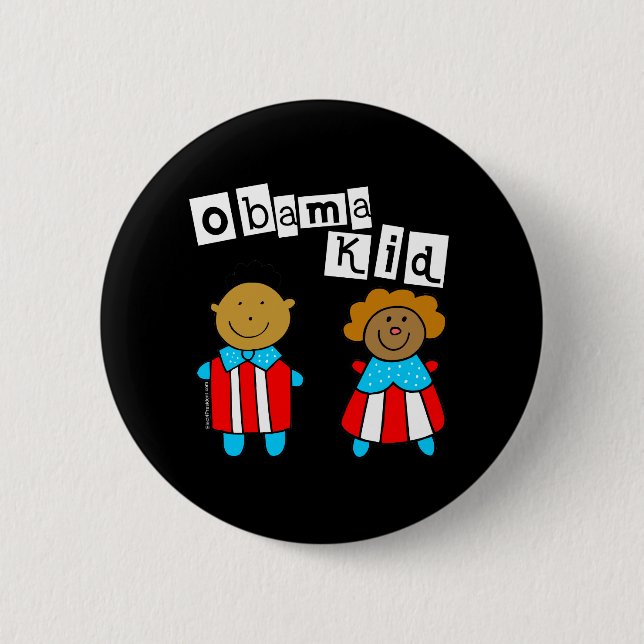 Bóton Redondo 5.08cm Miúdo de Obama (Frente)
