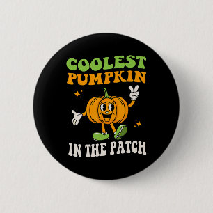 Bóton Redondo 5.08cm Miúdos Pumpkin Mais Fresco No Patch Halloween Todd