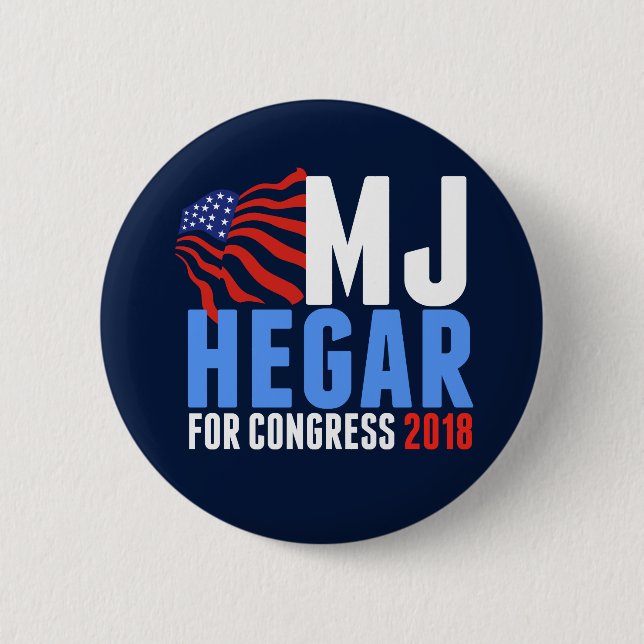Bóton Redondo 5.08cm MJ Hegar para o Congresso 2018 (Frente)
