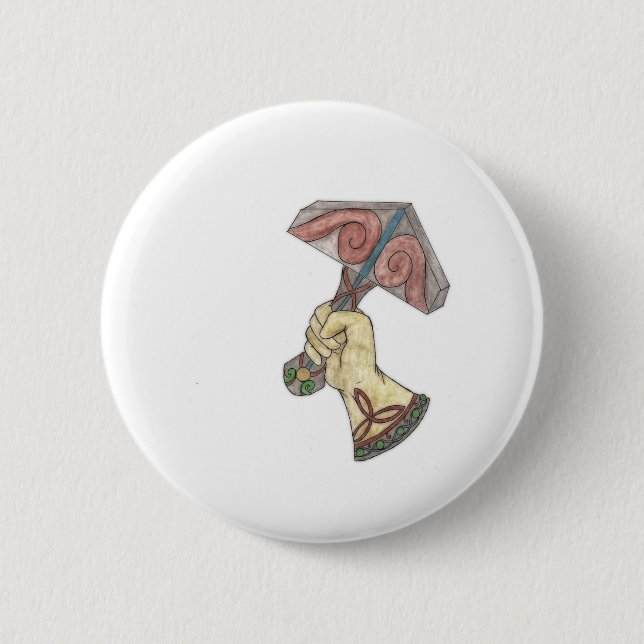 Bóton Redondo 5.08cm Mjolnir (Frente)