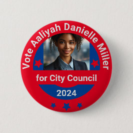 Bóton Redondo 5.08cm modelo da Campanha de Foto Personalizada sobre Ele