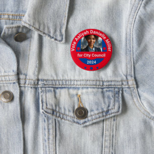 Bóton Redondo 5.08cm modelo da Campanha de Foto Personalizada sobre Ele