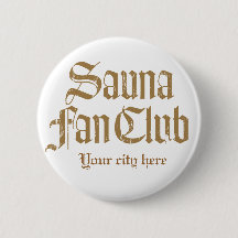 Modelo do botão de Brown do clube de fãs da sauna