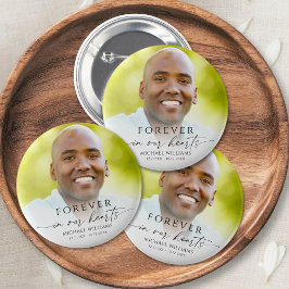 Bóton Redondo 5.08cm Modern Memorial Funeral Photo Keepsake