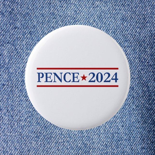 Bóton Redondo 5.08cm Modern Mike Pence 2024 Presidente dos EUA (Criador carregado)
