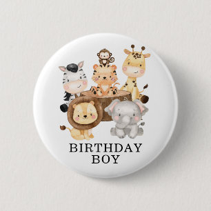 Bóton Redondo 5.08cm Moderno Safari Selvagem Selvagem Um Rapaz De Anive
