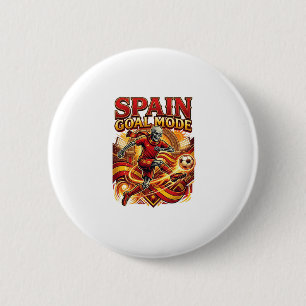 Bóton Redondo 5.08cm Modo de Gol da Espanha Esqueleto Striker Nations S