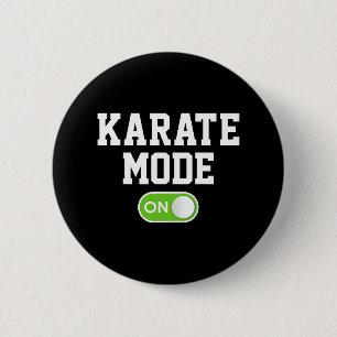 Bóton Redondo 5.08cm Modo Karate Em Karateka Engraçada