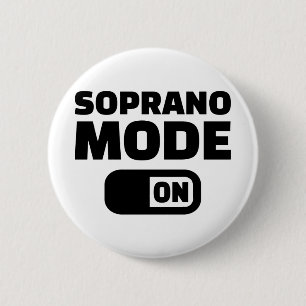 Bóton Redondo 5.08cm Modo Soprano do Coro ativado