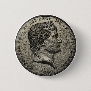 Bóton Redondo 5.08cm Moeda de Napoleon