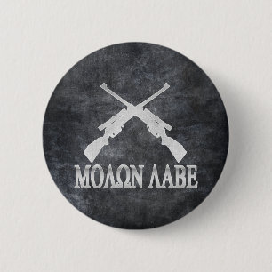 Bóton Redondo 5.08cm Molon Labe cruzou direitos da arma da alteração