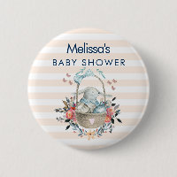 Momma Bunny in Basket & Pretty Florals Baby Shower