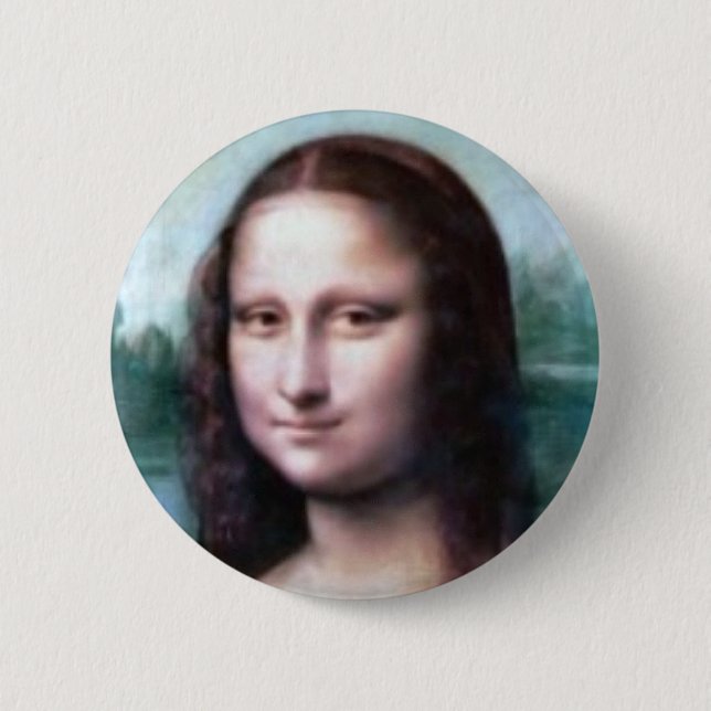 Bóton Redondo 5.08cm Mona Lisa por Leonardo da Vinci (Frente)