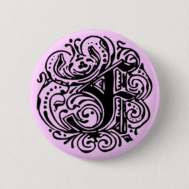 Bóton Redondo 5.08cm Monarquia "F" (Frente)