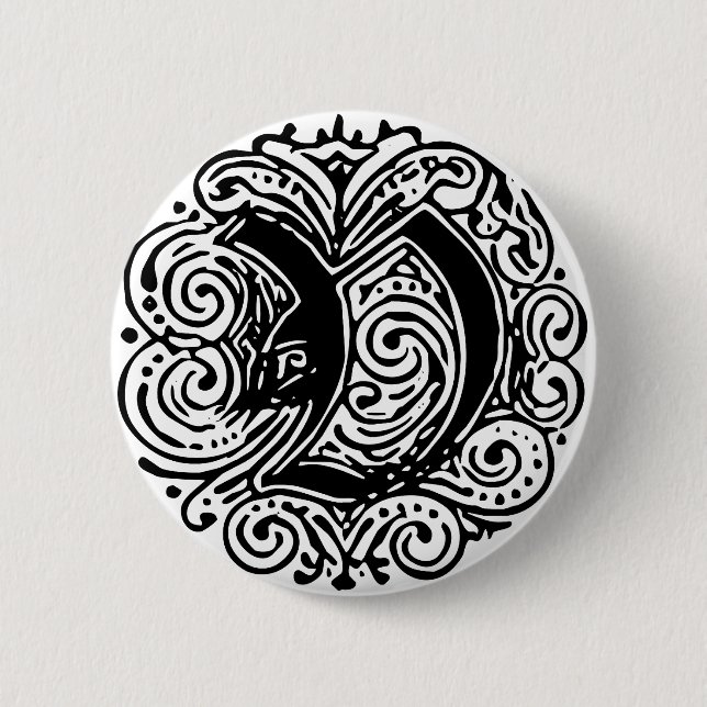 Bóton Redondo 5.08cm Monarquia "V" (Frente)