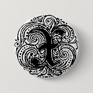 Bóton Redondo 5.08cm Monarquia "X"