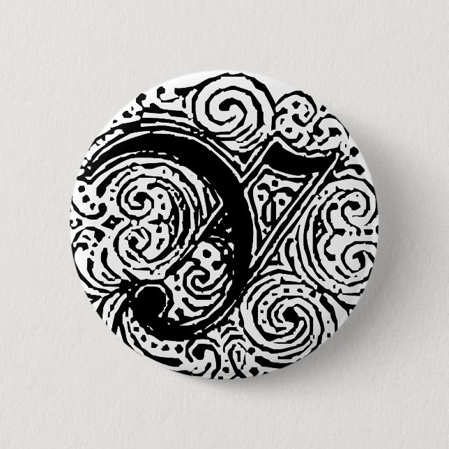 Bóton Redondo 5.08cm Monarquia "Y" (Frente)