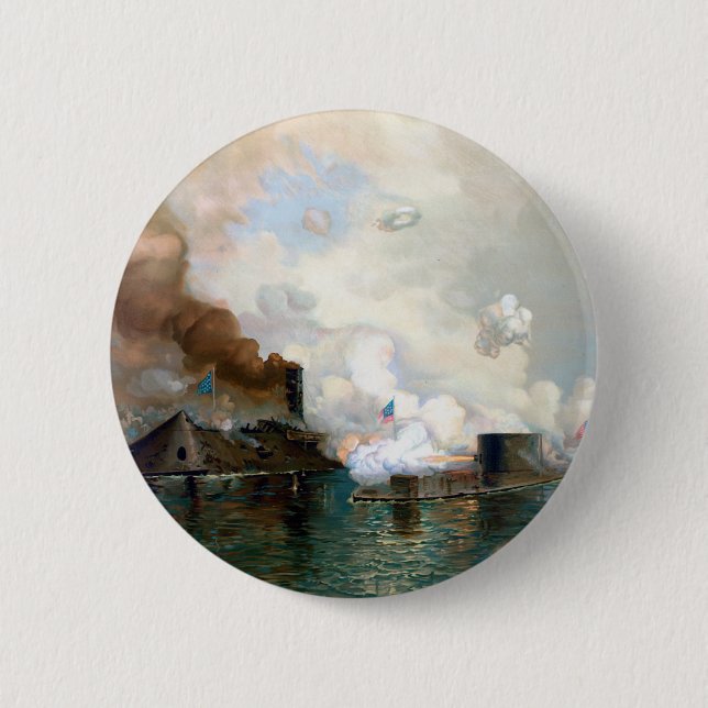 Bóton Redondo 5.08cm Monitor e Merrimack 1862 (Frente)