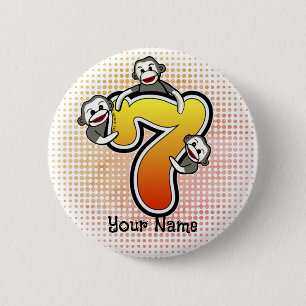 Bóton Redondo 5.08cm Monkey Número 7