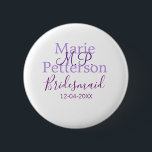 Bóton Redondo 5.08cm Monograma adiciona nome carta nozes dançarinas<br><div class="desc">design</div>