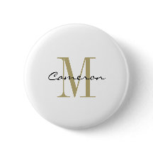 Monograma Dourado Inicial e Nome Personalizado