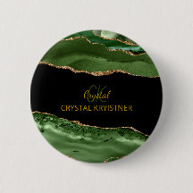 Monograma moderno com brilho verde e dourado