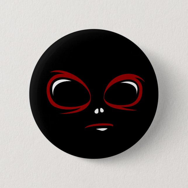 Bóton Redondo 5.08cm Monstro fofo com cara de disco voador (Frente)