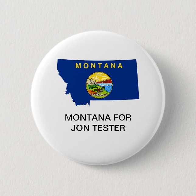 Bóton Redondo 5.08cm MONTANA PARA Jon Tester Senate BUTTON (Frente)