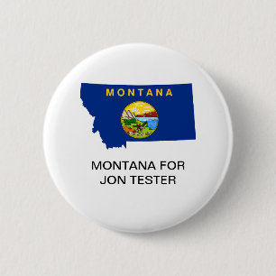 Bóton Redondo 5.08cm MONTANA PARA Jon Tester Senate BUTTON