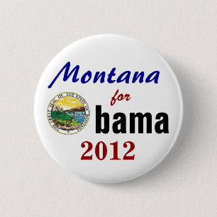 Bóton Redondo 5.08cm Montana para Obama 2012