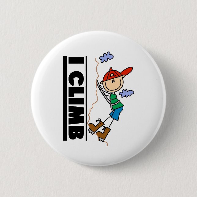 Bóton Redondo 5.08cm Montanhista que de montanha eu escalo (Frente)