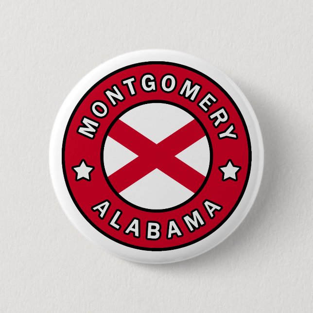 Bóton Redondo 5.08cm Montgomery Alabama (Frente)