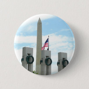 Bóton Redondo 5.08cm Monumento a Washington e Memorial da II Guerra Mun