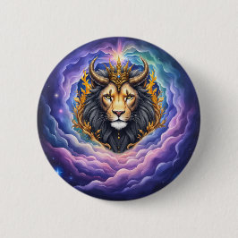 Bóton Redondo 5.08cm Moonlit Guardians – Cosmic lion.