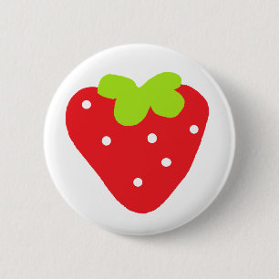 Bóton Redondo 5.08cm Morango grande