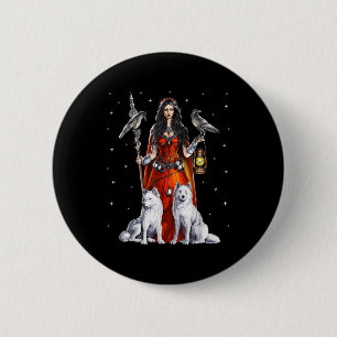 Bóton Redondo 5.08cm Morrigan Deusa Celta Mitologia Pagan Deidade De W