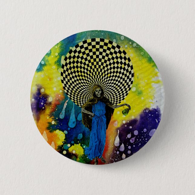 Bóton Redondo 5.08cm Morte por Michael Moffa (Frente)