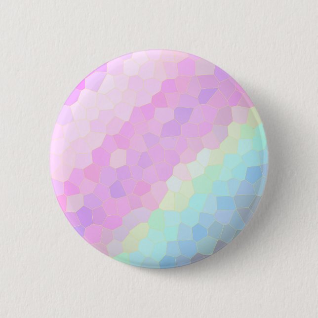 Bóton Redondo 5.08cm Mosaico Pastel (Frente)