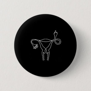 Bóton Redondo 5.08cm Mostra Camisa Feminista do Dedo Médio