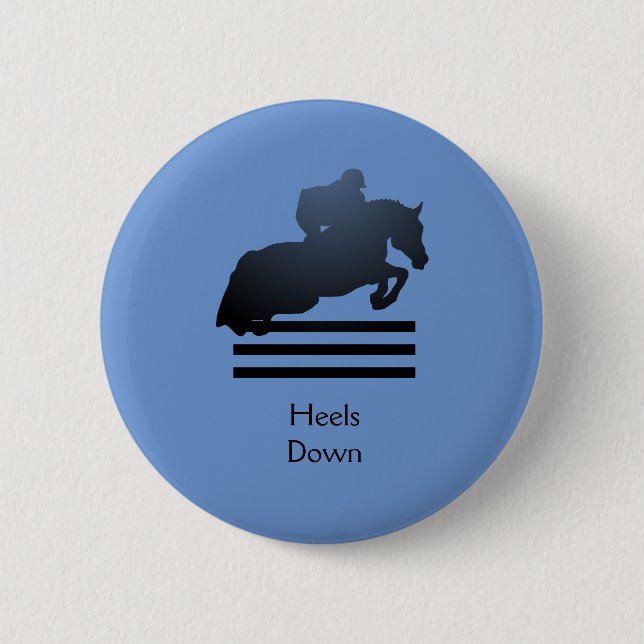 Bóton Redondo 5.08cm Mostre o jumper limpando um obstáculo. (Frente)