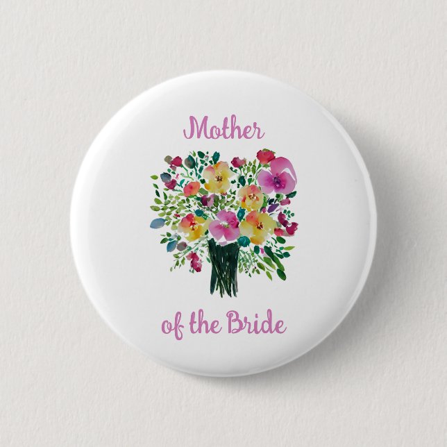 Bóton Redondo 5.08cm Mother of the bride button (Frente)