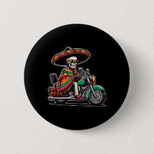 Bóton Redondo 5.08cm Motocicleta Biker Mexicano Sombrero Cinco D