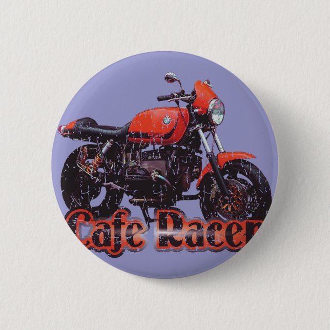 Bóton Redondo 5.08cm Motocicleta Cafe Racer (Frente)