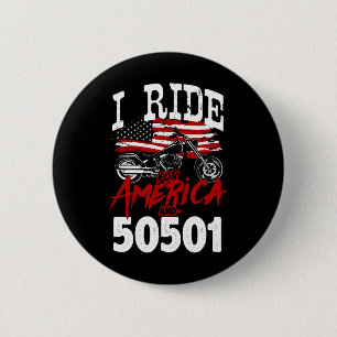 Bóton Redondo 5.08cm Motociclista Anti Trump 50501 Pró-democracia Re