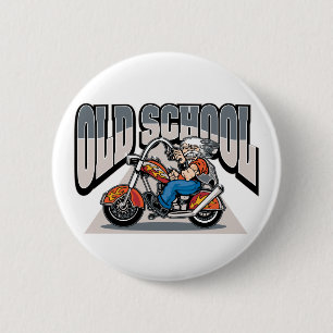 Bóton Redondo 5.08cm Motociclista da velha escola