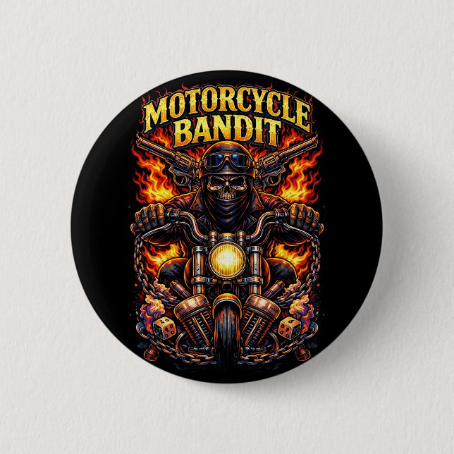 Bóton Redondo 5.08cm Motorcycle Bandit (Frente)