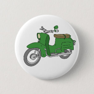 Bóton Redondo 5.08cm Motorscooter verde "Schwalbe "
