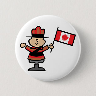 Bóton Redondo 5.08cm Mountie dos desenhos animados