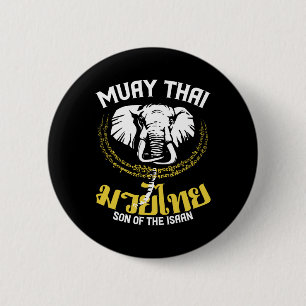 Bóton Redondo 5.08cm Muay Thai Boxing Elephant Gift Artes Marciais