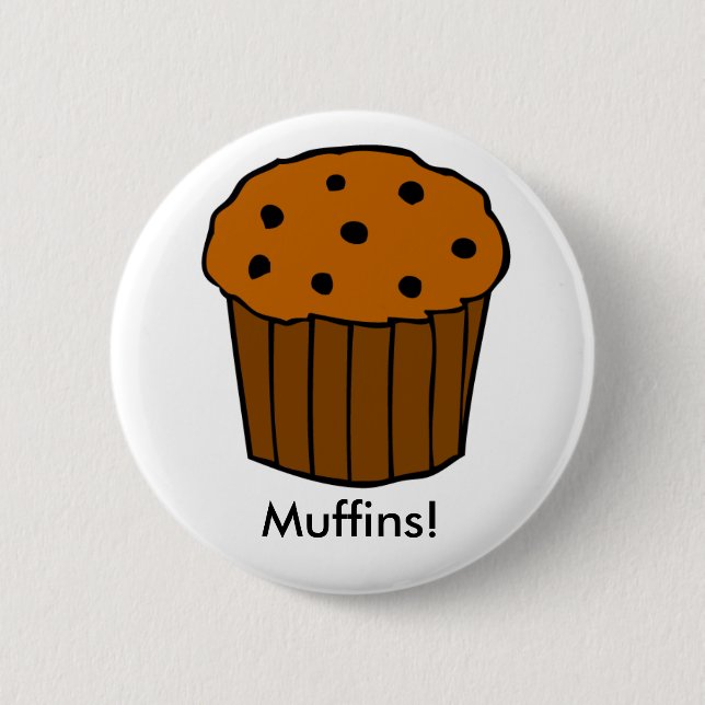 Bóton Redondo 5.08cm Muffin! Pin (Frente)